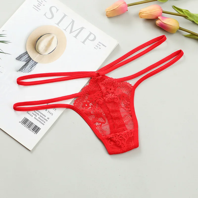 Sexy Thongs Women Sexy Lace Underpants S-L Low-Rise G-string Underwear Sexy Hollow Out Transparent Thongs Female Panty Lingerie