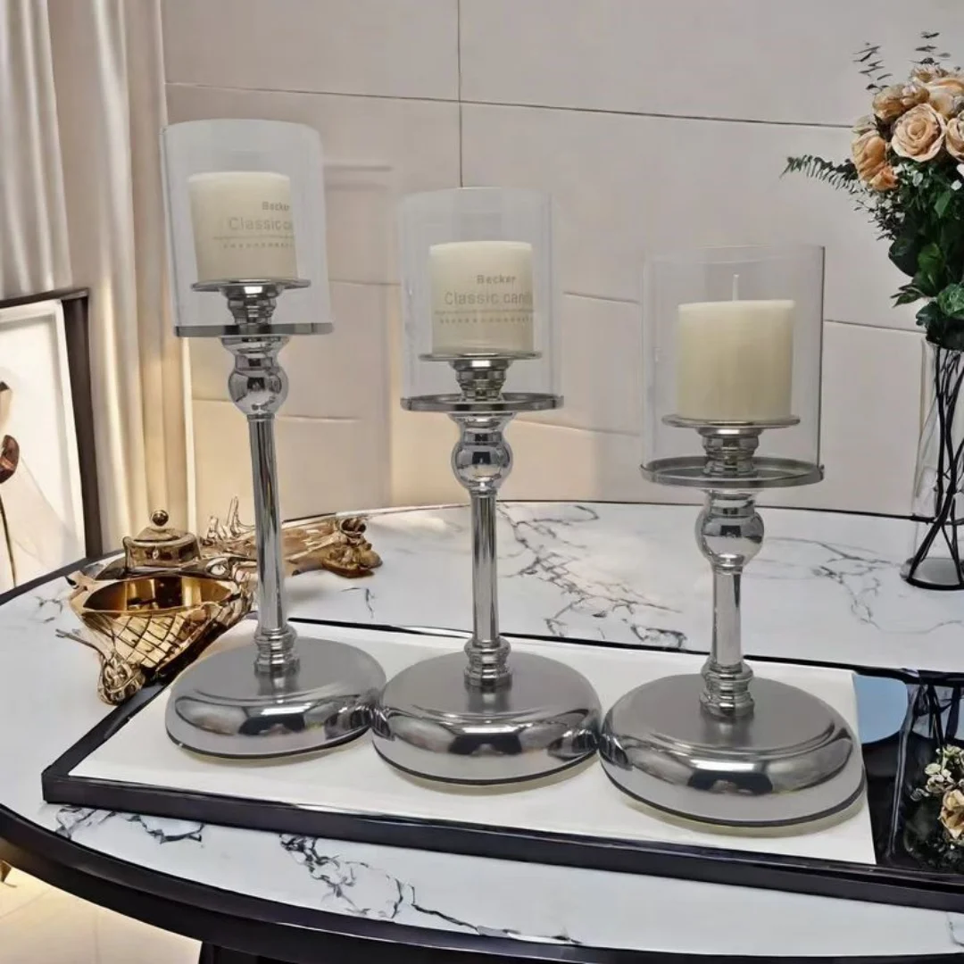 Light Candlestick Nordic Retro Romantic Table Candlelight Dinner Props Household Decorations