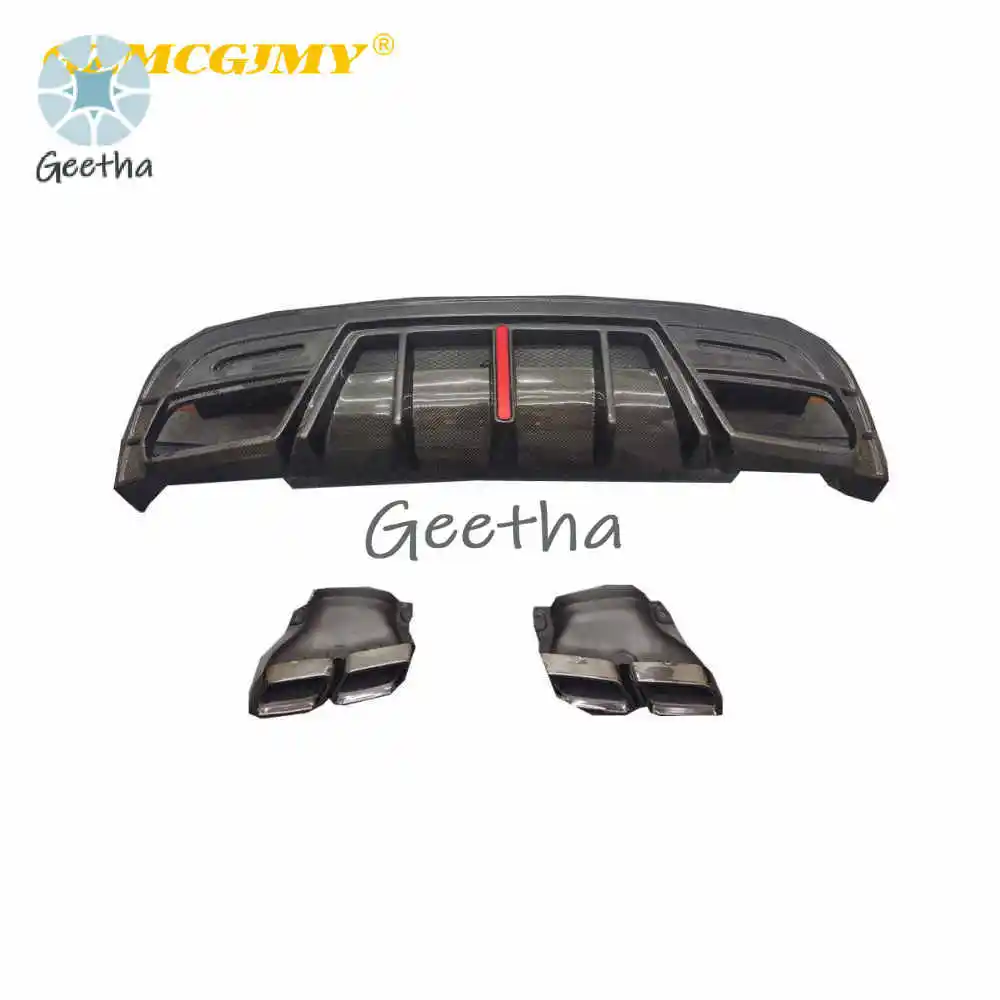 

For LED Car Rear Car Bumpers Suitable For Mercedes Benz GLA45 Carbon Fiber Rear Diffuser
