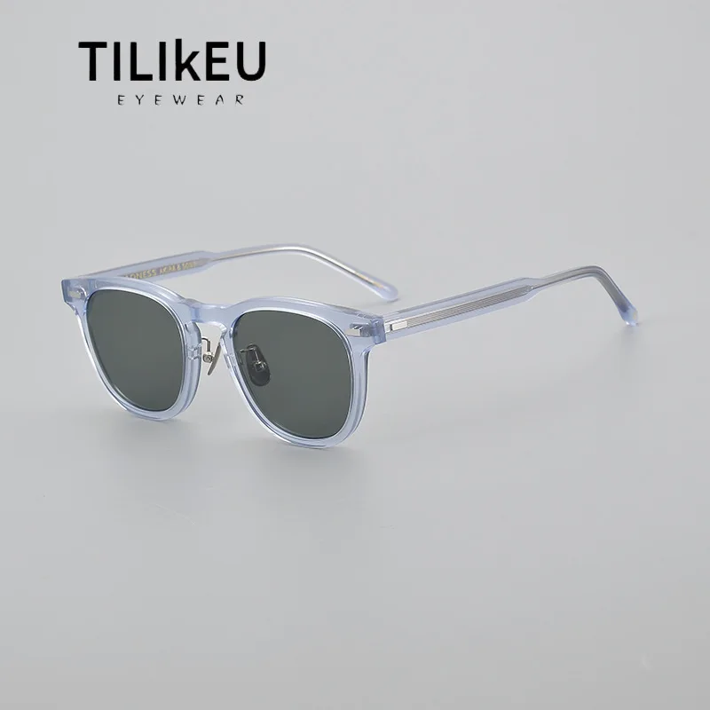 

New Popular Brand Designer Acetate Sunglasses for Women Trend Retro Square Driving Travel UV Korean Version Sunglasses Men