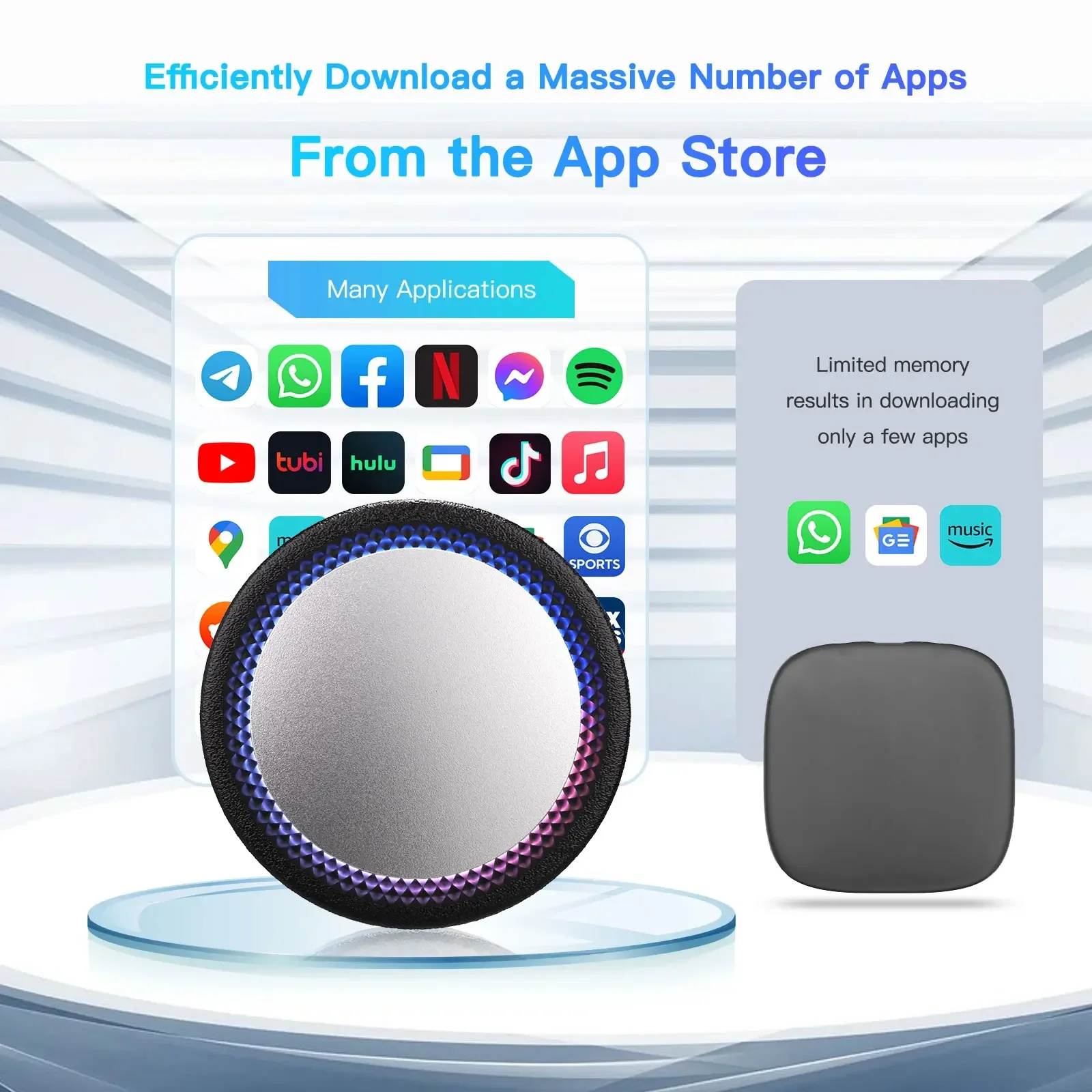 متوفر في المخزون 8 128 جيجا بايت Carplay Ai Box 3in1 محول تلقائي Netflix Youtube شاشة مرآة تعمل باللمس مع Sim وTfcard لهاتف iphone A #4