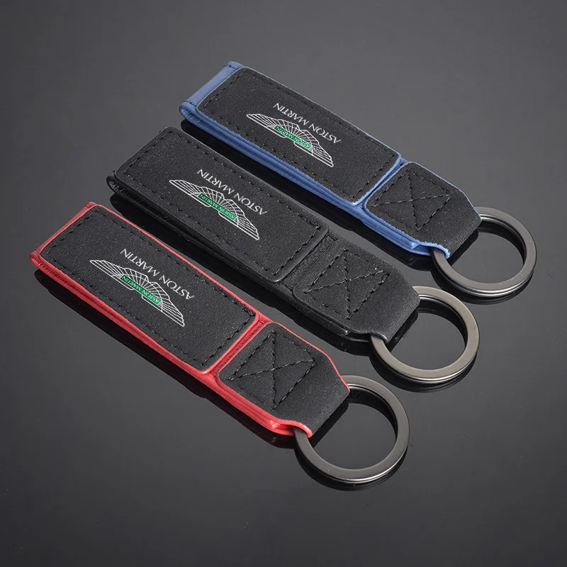 1 قطعة جلد الغزال سيارة التصميم المفاتيح مفتاح سلسلة مفتاح قلادة عصابة ل أستون مارتن DB S 11X9 الداخلية اكسسوارات السيارات السيارات #2