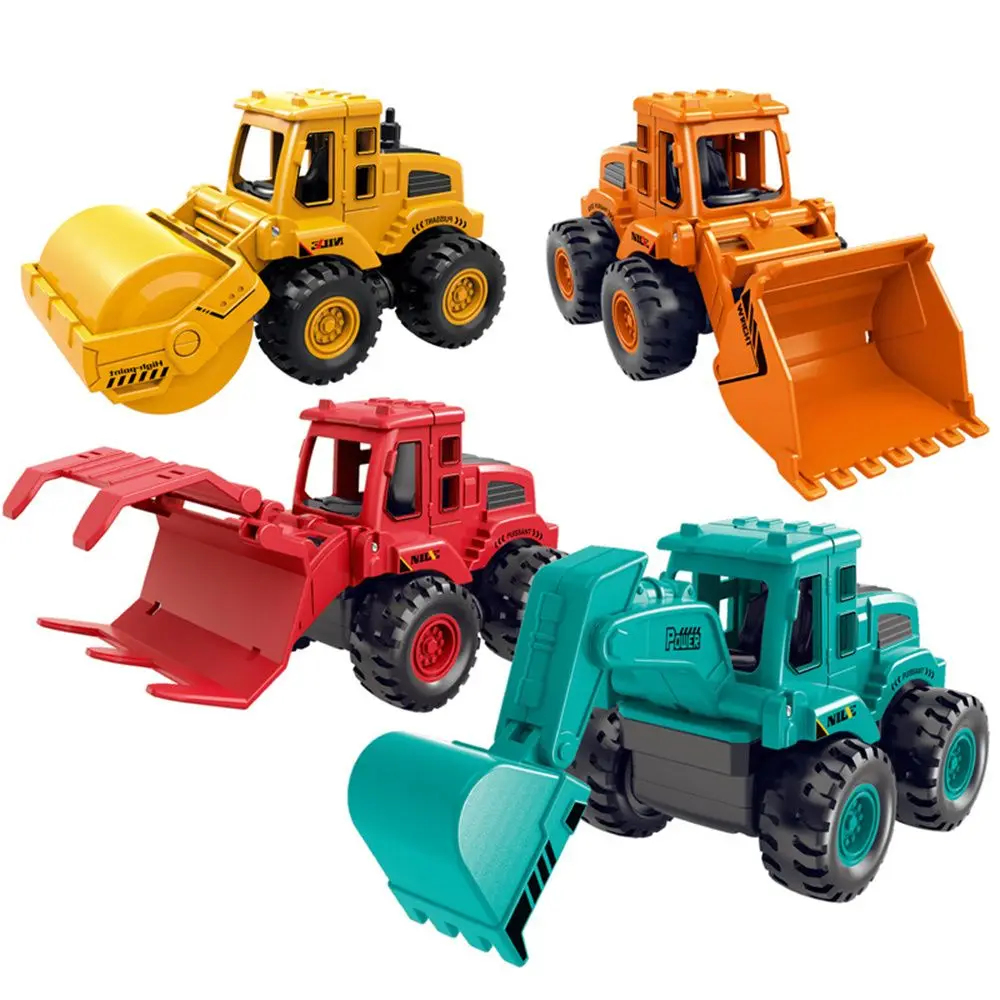 Ensemble de jouets de voiture Crane EbVehicle, camion à benne basculante, jouet à inertie, jeu de voiture à dos côtelé, voiture d'ingénierie