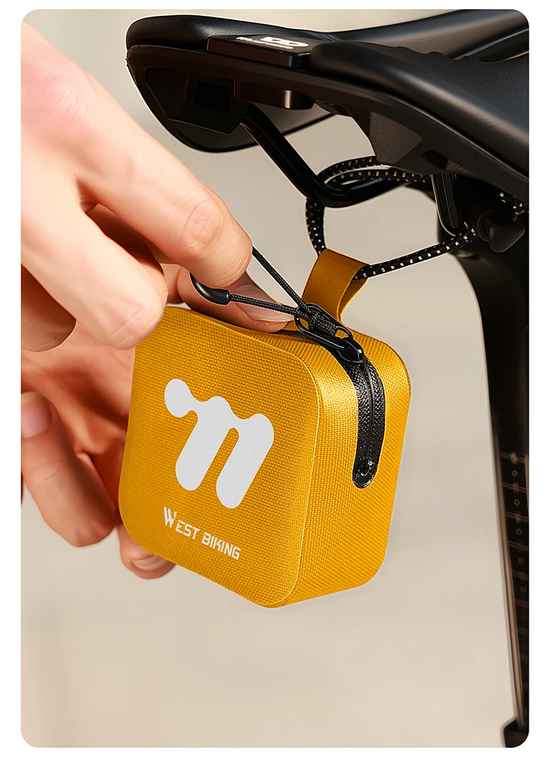 WEST BIKING Mini-Satteltasche, wasserdichte TPU-Fahrradtasche für Fahrrad, zum Aufhängen unter dem Sitz, leichtes Fahrradzubehör – Detail 18