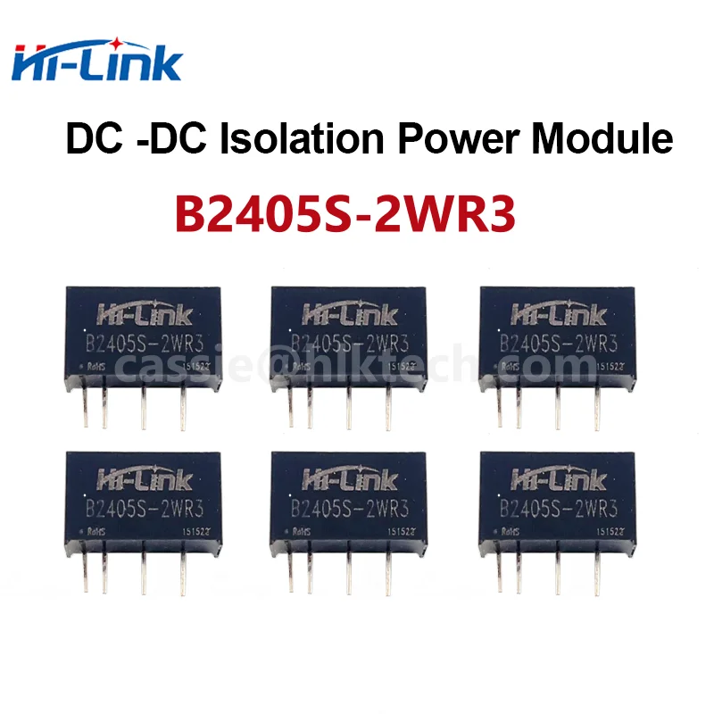 

Hi-Link B2405S-2WR3 10pcs/lot Isolated Power Module 5V 2W 400mA 1500VDC Isolation Voltage DCDC Converter Voltage Transformer