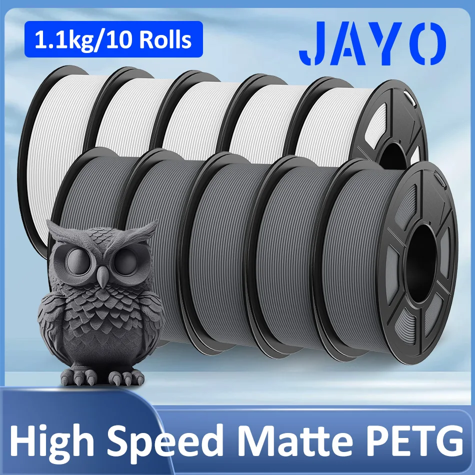 JAYO High Speed Matte PETG 3D Printer Filament 1.75mm 30mm/s - 600mm/s Print Range High Flow Speedy PETG 3D Printing Material