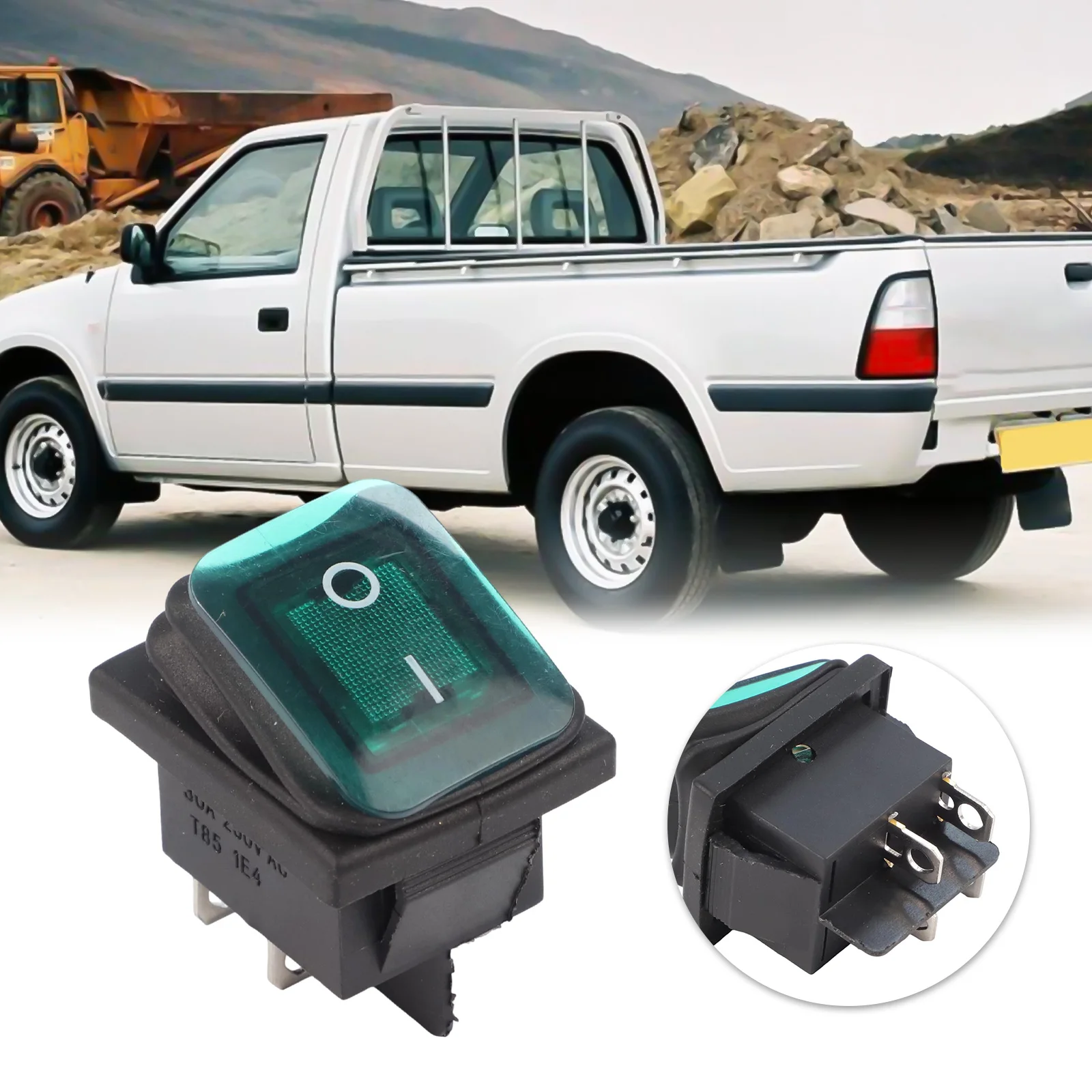 

Кулисный переключатель питания, водонепроницаемый зеленый KCD4, водонепроницаемый кулисный переключатель, 1 шт., подходит для многих автомобилей, мотоциклов, лодок, некоторые машины