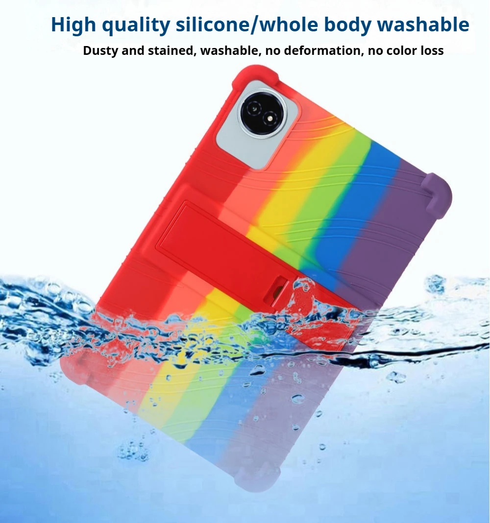 Soft Cover for Teclast M50 Plus Tablet Case Silcone Full Body Protective Shell with Kickstand for M50Plus 10.1 Inch Tablet Cases