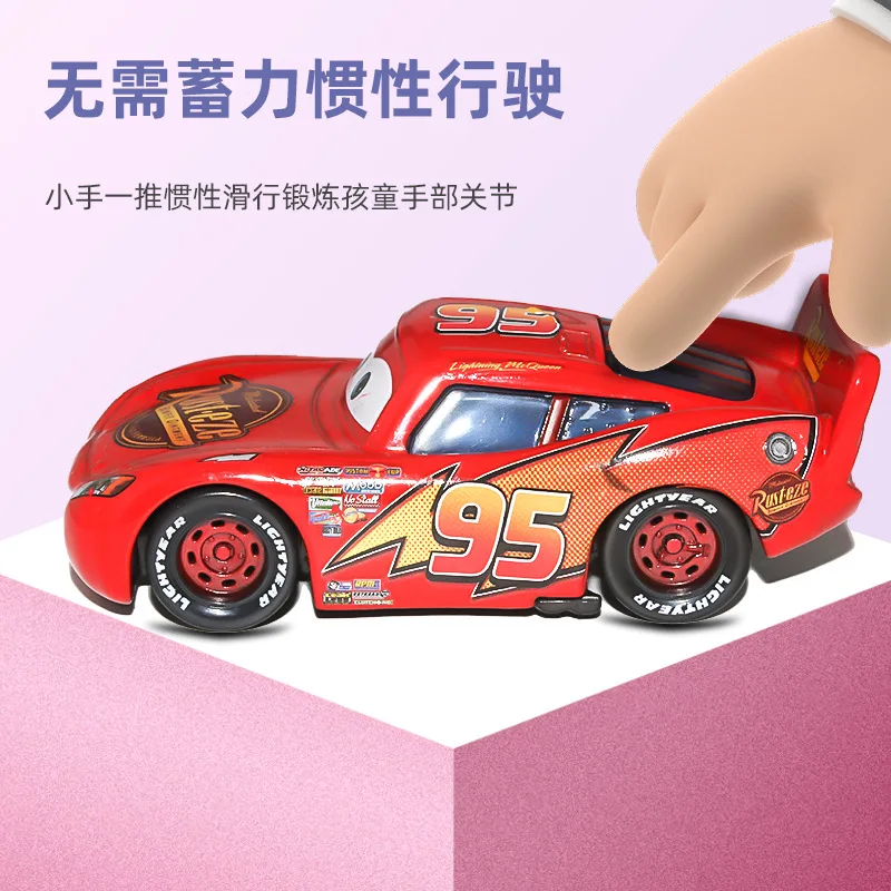 Pixar Cars Lightning McQueen No 95 Dinosaur Gray Two Tone Racing Alloy Diecast Kids Toy Car Model Gen 1 3 Collection