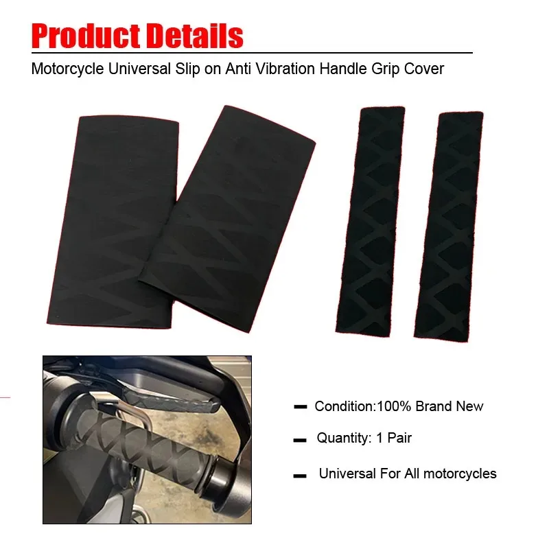 For BMW R1250GS R1200GS LC ADV F750GS F850GS F900R Motorcycle Universal Heat Shrinkable Grip Cover Non-slip Rubber Grip Glove