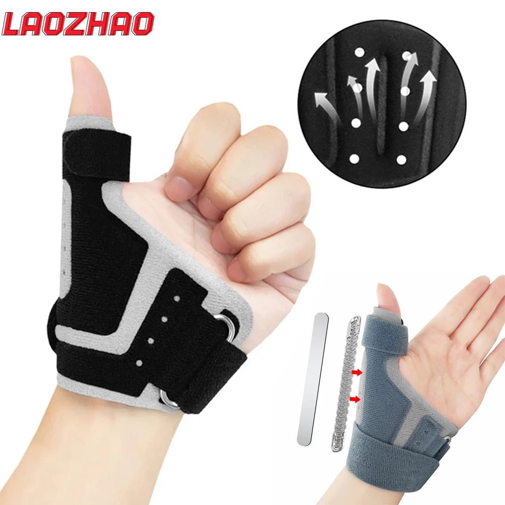 1PC Thumb & Wrist Brace  – Reversible Spica Splint for Trigger Finger & Carpal Tunnel,Adjustable Stabilizer Fits Left/Right Hand