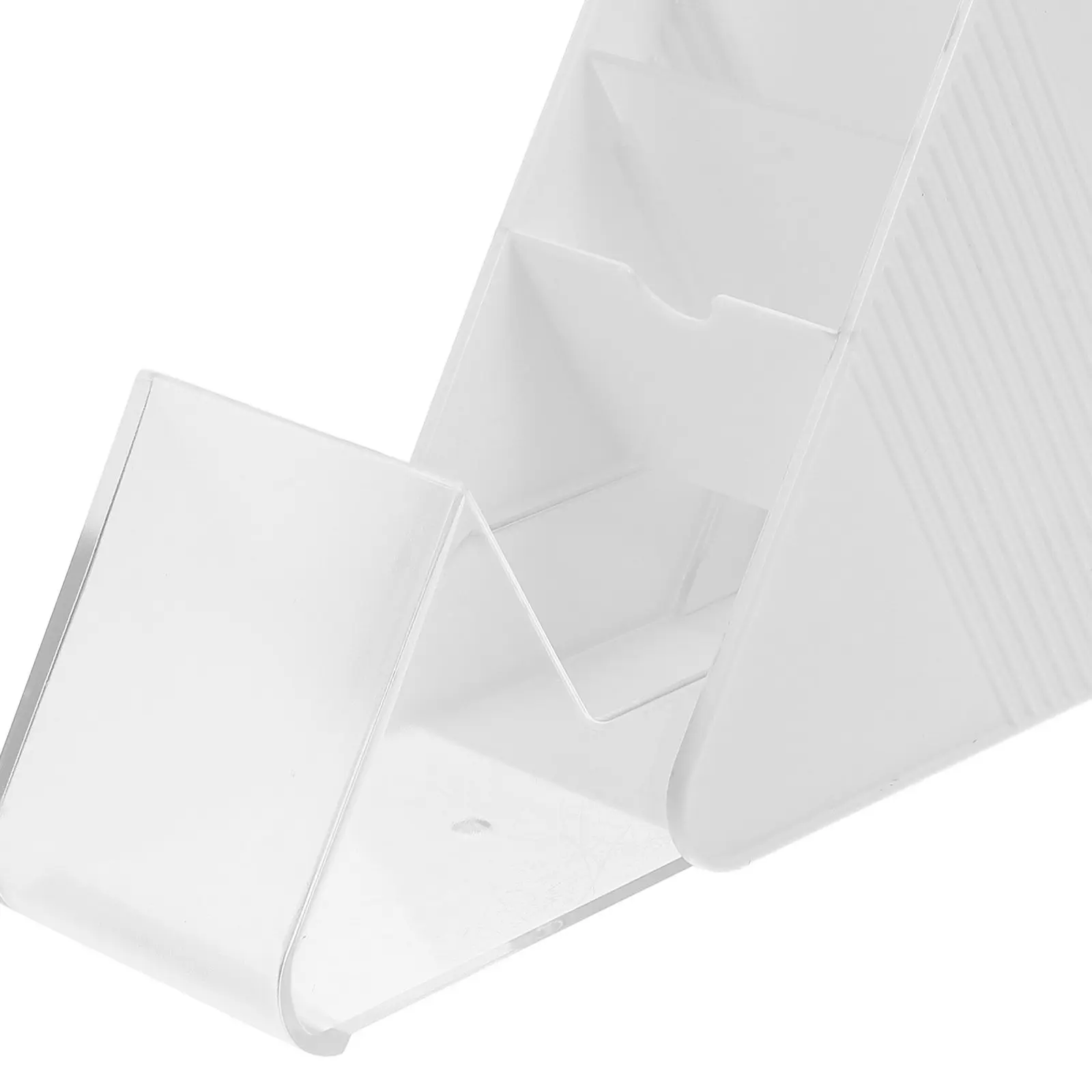 Triangle Multifunctional Pen Container Plastic Pencil Holder Desktop Organizer Makeup Brush Cup Eyeglasses Holder Transparent