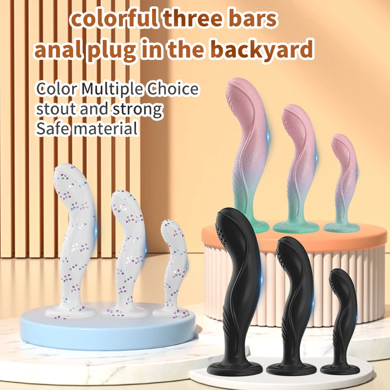 Bdsm silicone anal plug quintal brinquedo massagem prostática estimulando g-ponto masturbação brinquedos sexuais para homens mulheres com vibrador de sucção