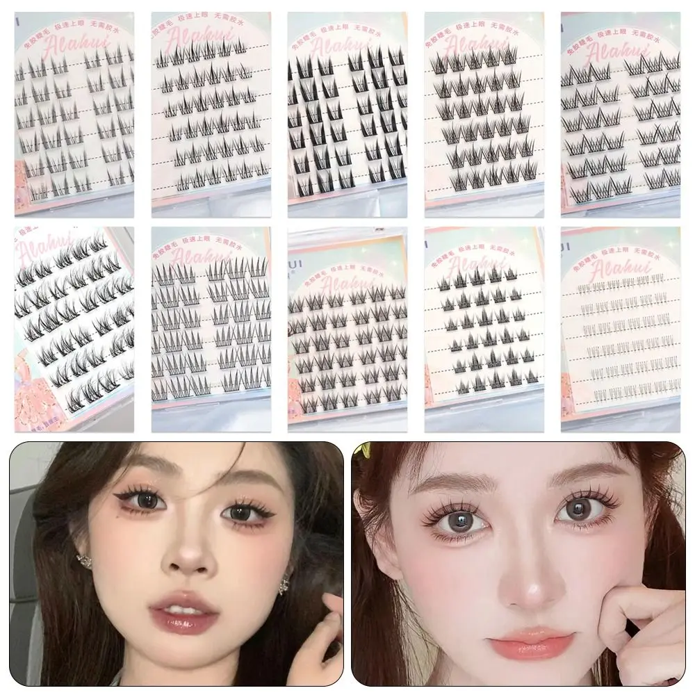 

Popular 3D Self-Adhesive Eyelashes Glue Free Anime Cosplay False Eyelashes DIY Handmade Manga Lashes Makeup Supplies