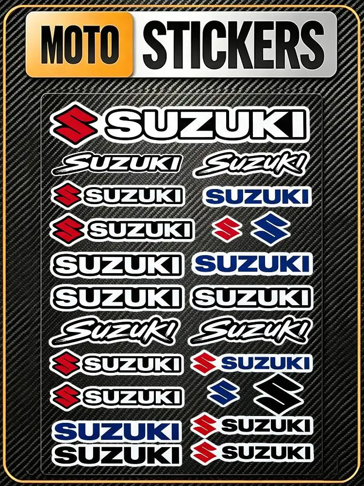 

FOR SUZUKI RACING Long Lasting Waterproof Reflective Sticker Scratch Conceal Fit Motorcycle Car Helmet Fridge Water Cup Decals