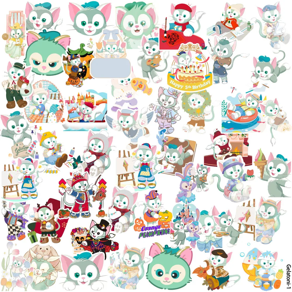 55 قطعة دمية جيلاتوني الكرتون الطرفية ملصقات الهاتف المحمول كتيب الثلاجة دفتر ملصقات الزخرفية ملصقات