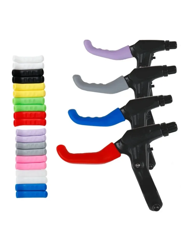 AliExpress NONE Silicone material for 1/2PCS bicycle brake handle protection cover mountain bike handle anti slip cover, and bicycle accessories