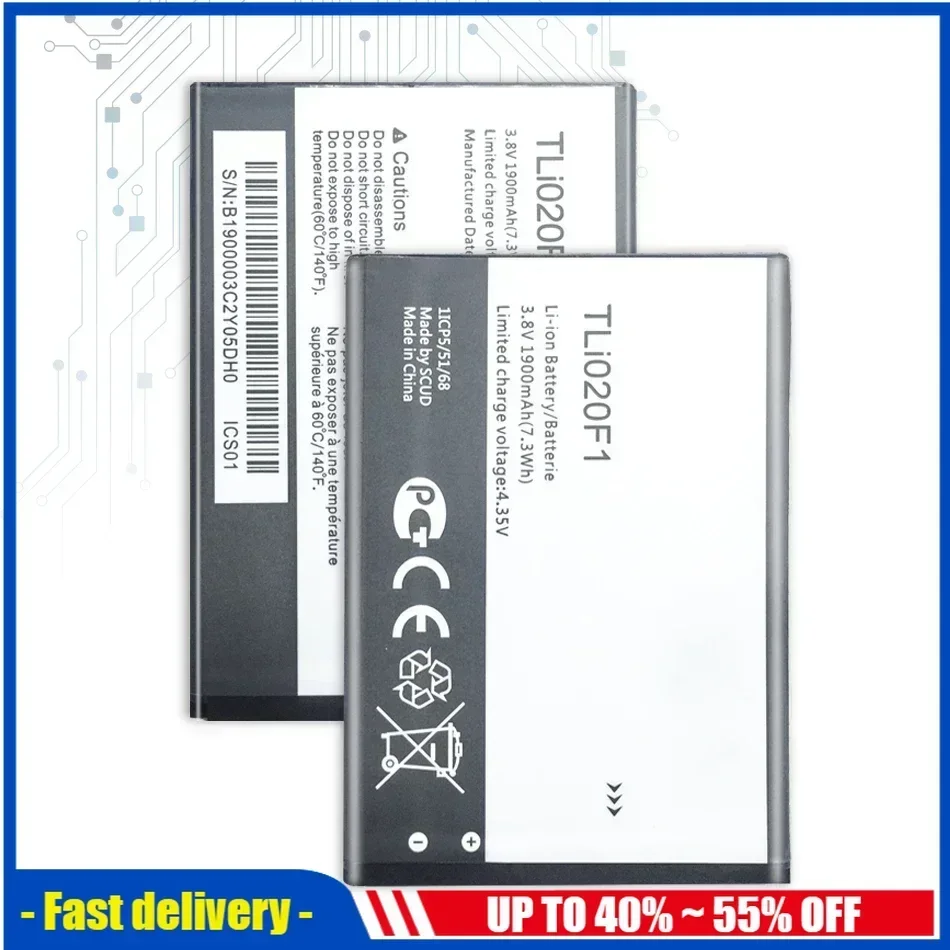 TLi020F1 Battery For Alcatel PIXI 4 PIXI4 5045D U5 5044D 5044Y 5044I 5044T 5047D 5047Y 4047D Pop 2 Pop2 5042D C7 7040 7040D 5010