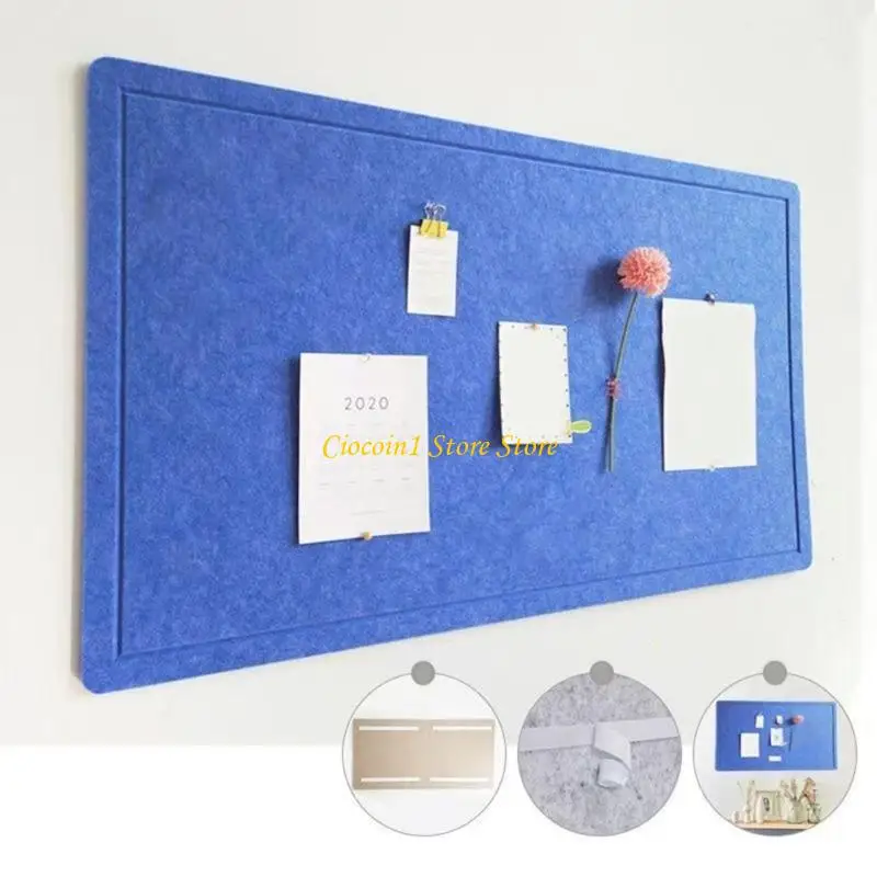 A3PC Reusable Adhesive Felt Wall Board Notice Display Panel with Sound Absorption Easy Installation for Workspaces Decors