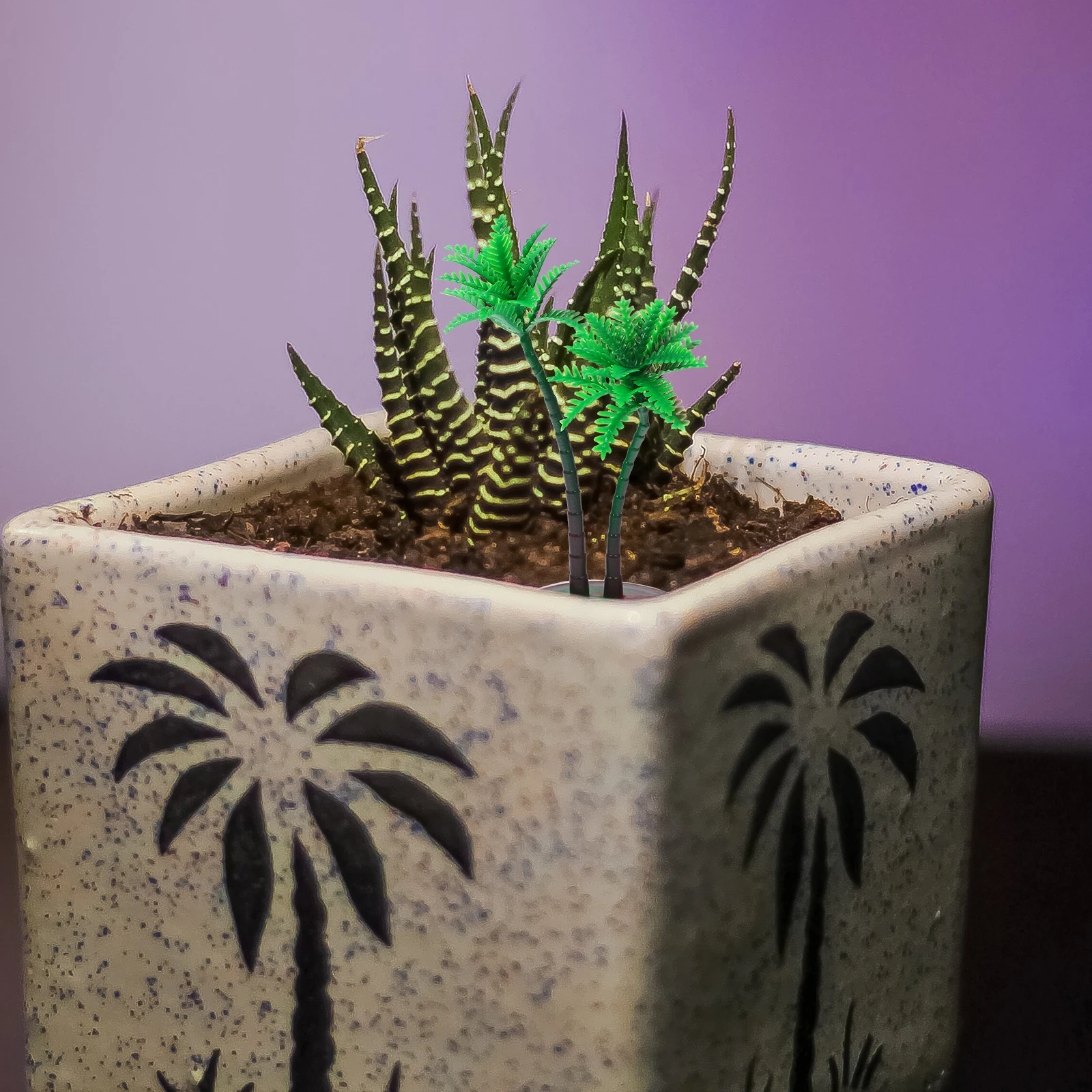 

15 Pcs Coconut Green Plants Beach Miniature House Decoration Artificial Palm Tree Dollhouse Garden Seaside