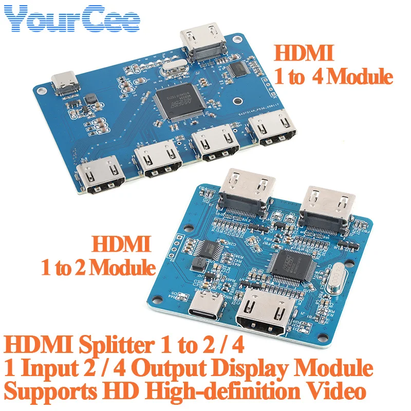 HDMI Splitter 1 to 2 one input two output 1 to 4 1 input 4 output Display Module HD High-Definition Video Adapter HDTV