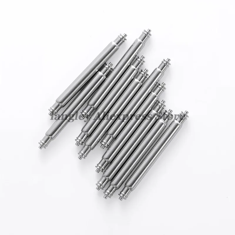 Barras de mola para relógio, pinos de ligação de diâmetro 2.5mm para seiko skx007 skx009 20mm 22mm, pulseira de relógio, haste de mola de aço inoxidável, 10 peças/20 peças