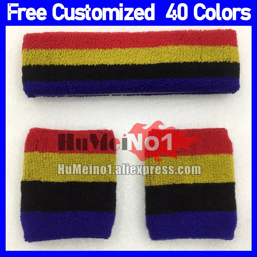 Custom Mens Sports Headband Sweatband Stretch Elastic Outdoor Sport Sweat Headband Wristbands Women Gym Running Tennis Headwrap