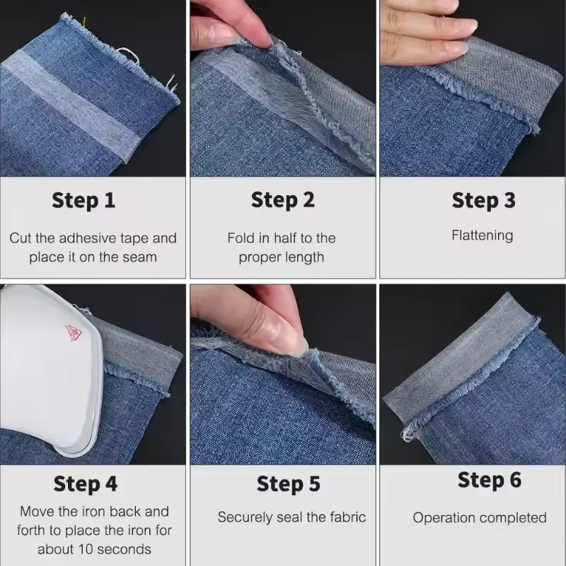 Double-sided Non-woven Interlining Adhesive Tape Iron On Hem Tape Edge Shorten Repair Pants For Hats Clothes DIY Sewing Crafts - Image 6