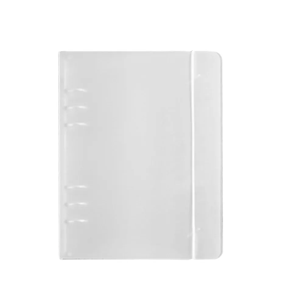A6 Frosted Binder File Folder Premium PP Material Stainless Steel Clip Elastic Band School Office Business File Organizer Folder