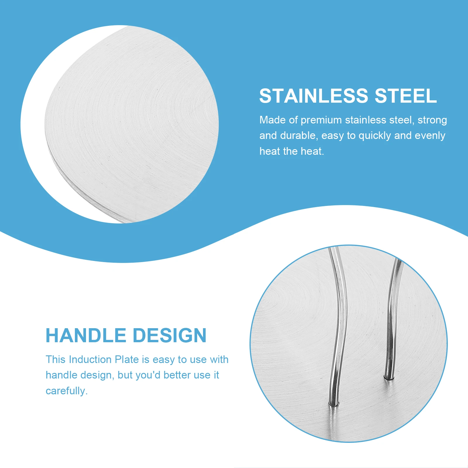 

Stainless Steel Induction Plate Heat Diffuser Adapter Thermal Guide Plate For Gas Electric Stove Kitchen Essential Cookware