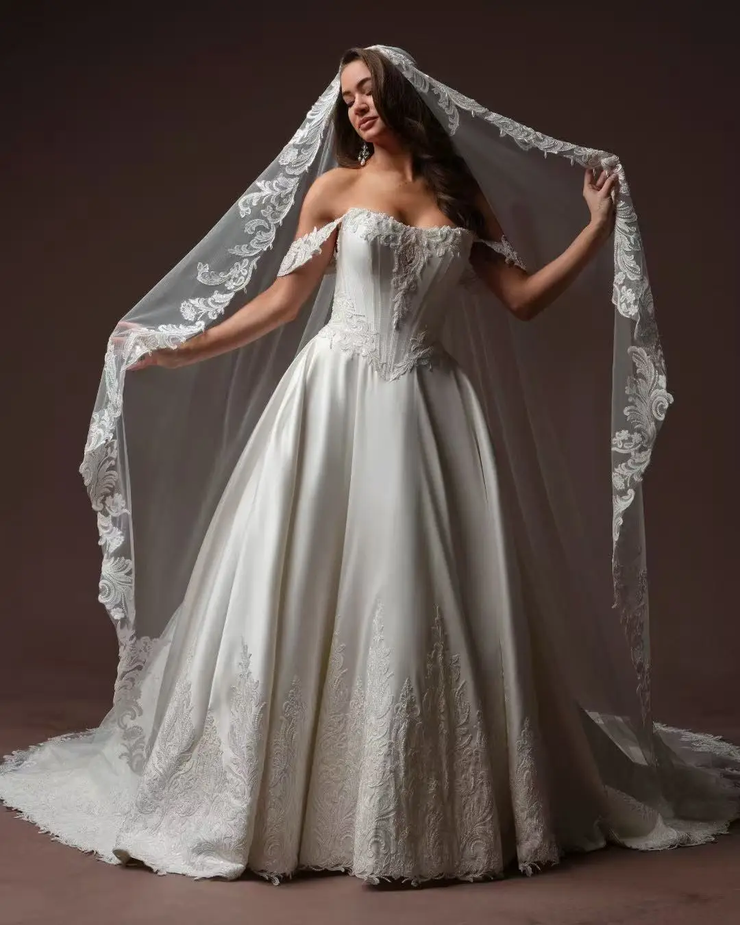 Romantic Ivory Bride Gown Mermaid Style Strapless Tie Back Long Train Wedding Dress Custom Size For Wedding Vestido de novia