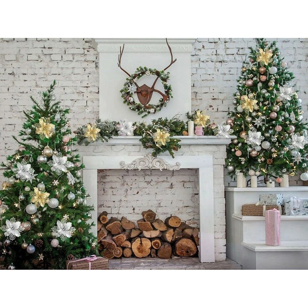 Decoration Christmas Flowers Xmas Party Party 11cm Christmas Glitter Flower Glitter PE Tree Decoration Practicall