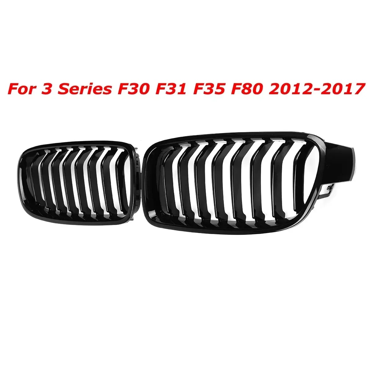 Pair Gloss Matt Carbon Black 3 Color Front Kidney Grille For BMW 3 Series F30 F31 F35 F80 2012 2013 2014 2015-2018 Racing Grills
