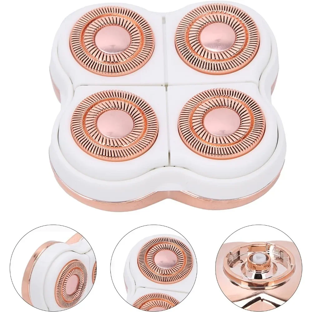 رأس بديل لإزالة الشعر الجديد، ماكينة حلاقة كهربائية للسيدات، ماكينة حلاقة شعر الجسم، مزيل شعر الرأس باللون الذهبي الوردي #6