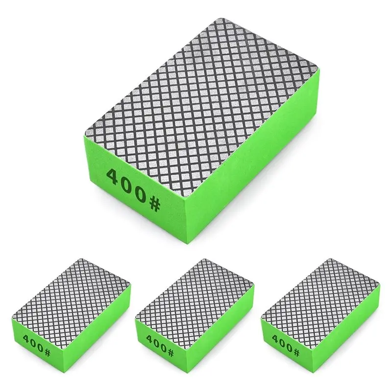 

ABVJ-4Pcs Whetstone Hand Polishing Pads For Tile Glass Grinding,Sanding Blocks Polishing 400