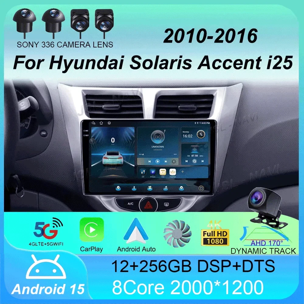 

Car Radio Android 15 Carplay Multimedia Player For Hyundai Solaris Accent i25 2010 - 2016 Auto Autoradio Stereo 2din Head Unit
