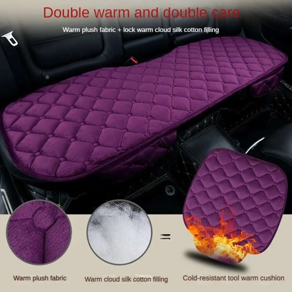 

Universal Keep Warm Car Seat Cover Non Slide Velvet Rear Seat Cover Rear Flocking Cloth Cushion Auto