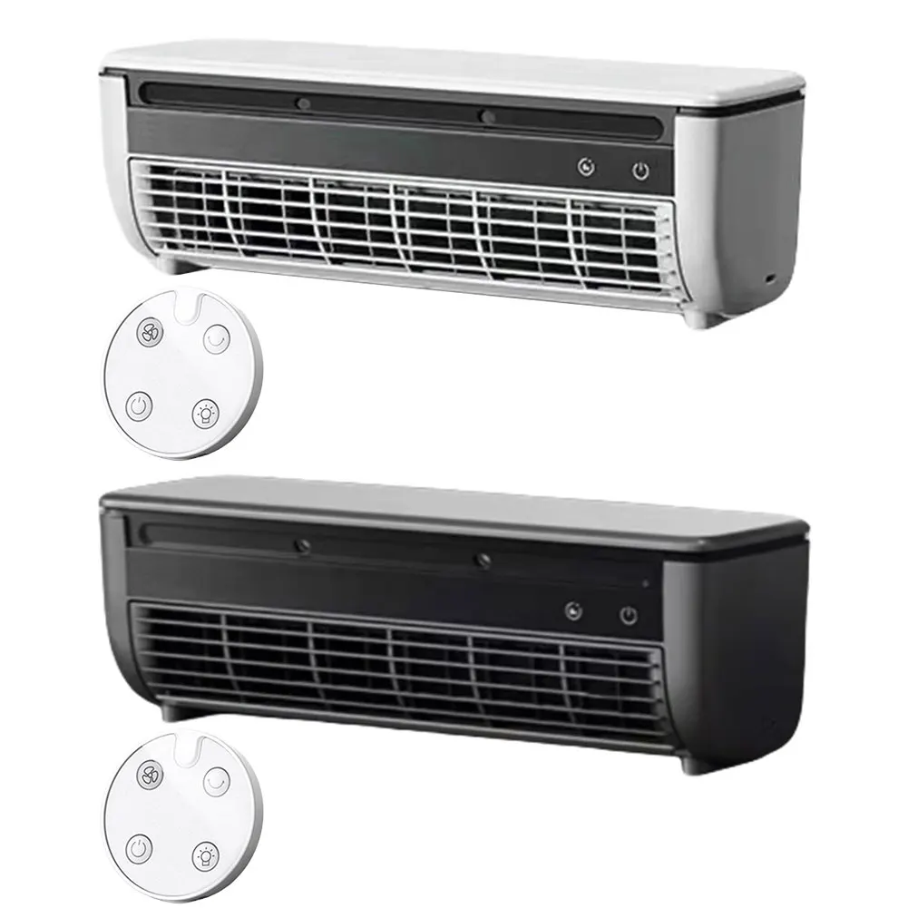 Wall-Mounted Air Cooling Fan 6000mAh 15W Power Quick Cooling Easy To Install Leafless Home Kitchen Air Conditioning Desktop Fan
