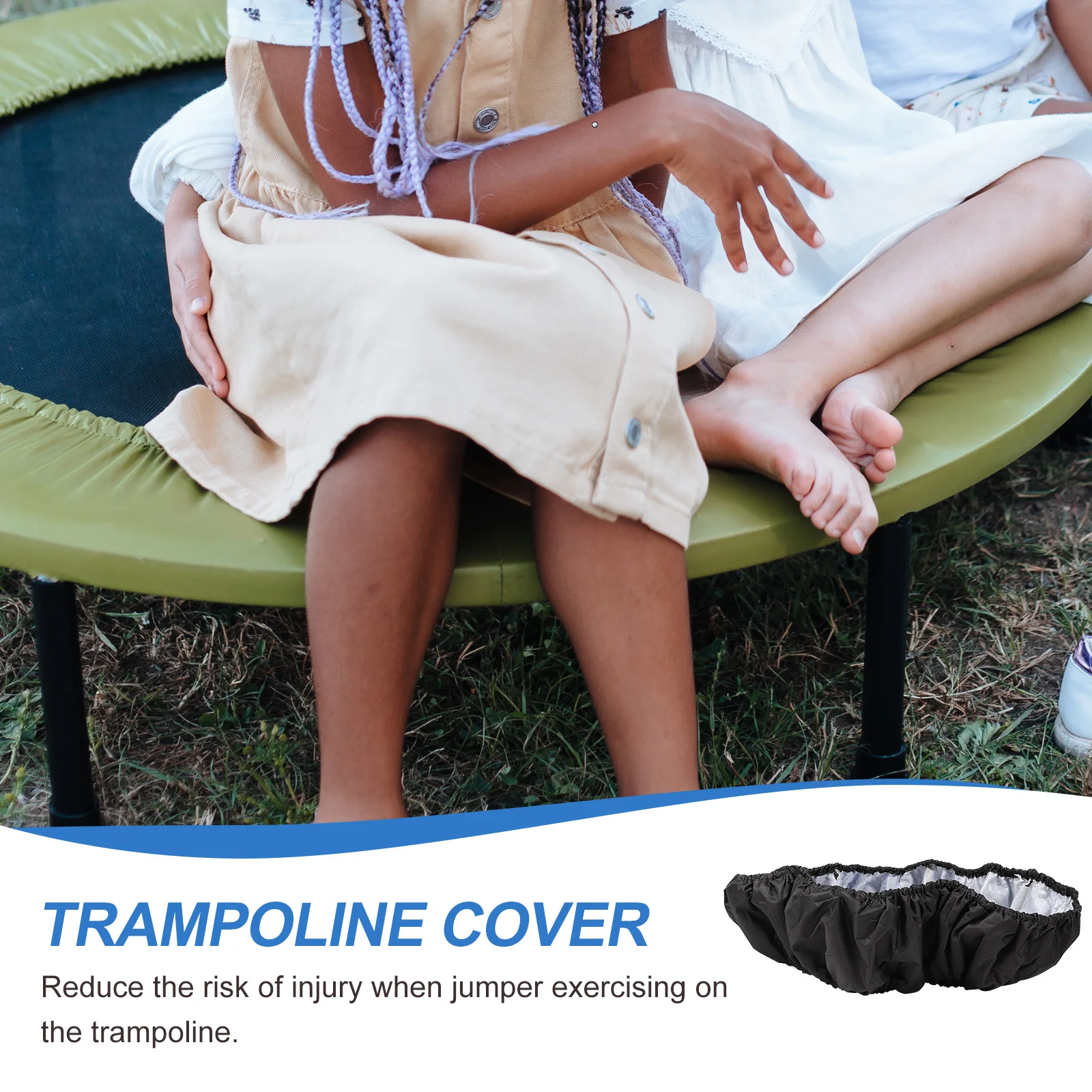 

1 pc 38 Inch 96Cm Trampoline Sponge Cover Round Safety Protector For Kids Jumping Mat Replacement Accessory Black