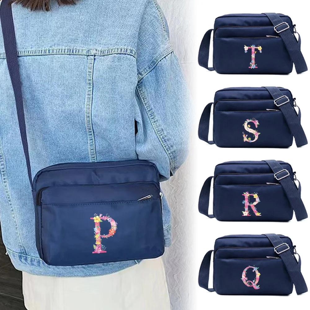 

Single Shoulder Bag High-quality Pink Pattern Printing Series Lightweight Travel Portable Large Capacity Women Storage Pack