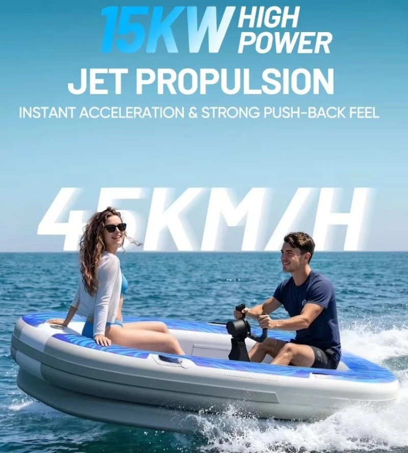 Top New Leisure Sightseeing Fishing & Entertainment Ocean River Use Electric Inflatable Motor Yacht for Summer Water Sports
