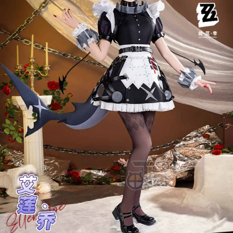 

Pre-sale Ellen Joe Cosplay Costume Game Zenless Zone Zero Women Cute Maid Dress Cos Costume Comic-con Party Outfit Full Set Hot