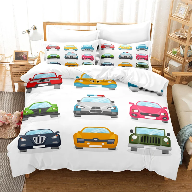 

Cartoon Helicopter，Car Duvet Cover Set Youth King Quilt Cover Fashion Boy Bedding Sets Children's Comforter Bedding Sets Bed Set