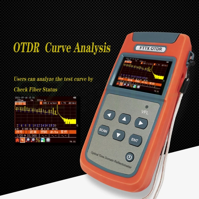 5 IN 1 MINI FTTX OTDR Optical TimeDomain Reflectometer SC FC/APC UPC  With VFL OPM and iLOM Event Map function customized