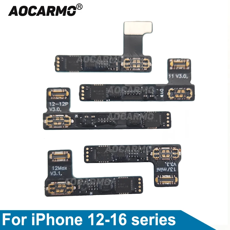 Aocarmo Battery Warning Health Cable Repair Flex Cable For iPhone 14 15Pro 16 11 12 13 Mini 14 Plus 15 Pro Max Replacemet Parts