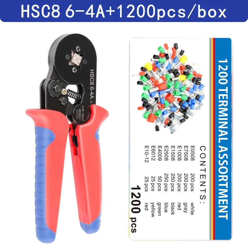 Krimptang Beentje Mouwen Buisvormige Terminal Gereedschap HSC8 6-4A/6-6A/16-6E Draad Crimper Huishoudelijke Elektrische Sets