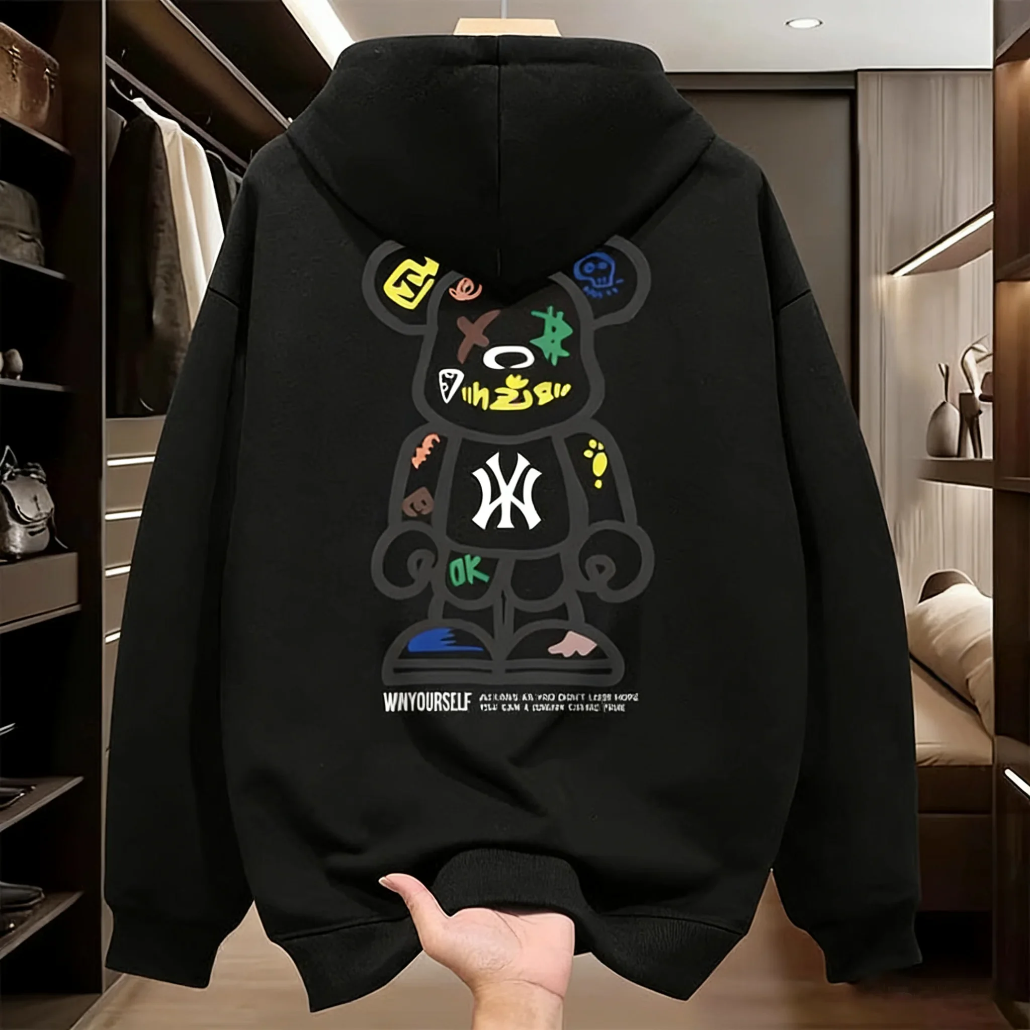 2026 New Design Men's Hooded Sport Shirt - Spring-Autumn Casual Fashionable Loose Fit Cool Couple's Top - view 3