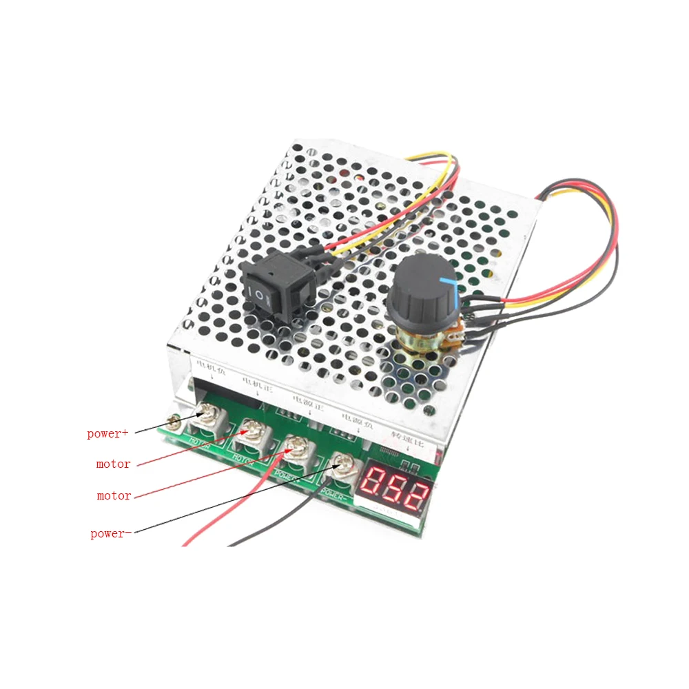 Dc 10-55V 100a Motortoerentalregelaar Vooruit/Achteruit Rotatie Pwm Instelbare Motorsnelheidsregelaar Regelschakelaar