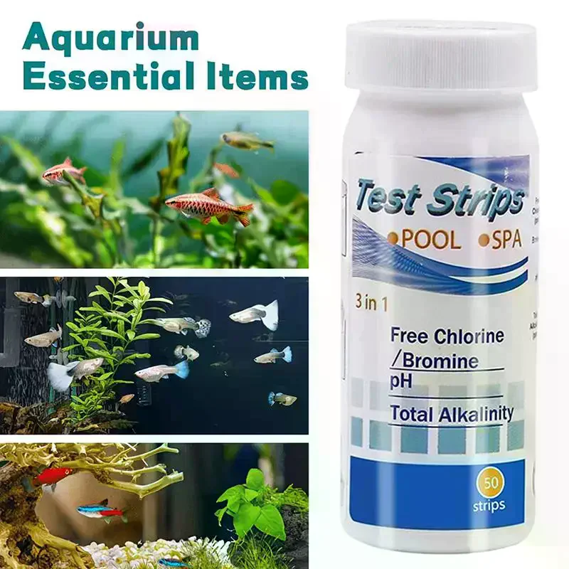 /TPz/Water Test Strips Tank Water Quality Testing Kit Pool SPA Pond Water Test Paper PH Alkalinity Hardness Test Paper Aquarium