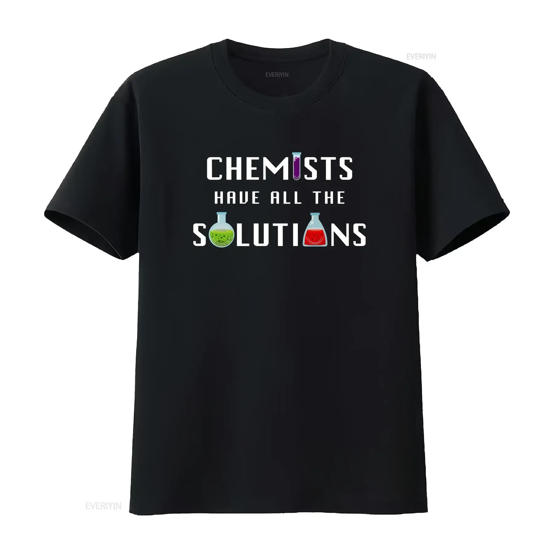 Chemist T Shirt Chemistry Student Chemists s Have All The Solutions OS1255 vintage Washed Breathable Top For Everyday Wear